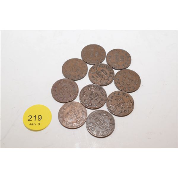 (12) King George Small Cents