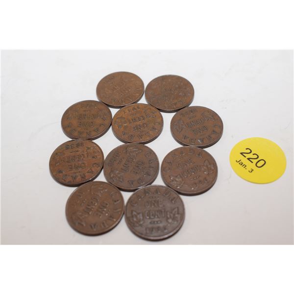 (12) King George Small Cents