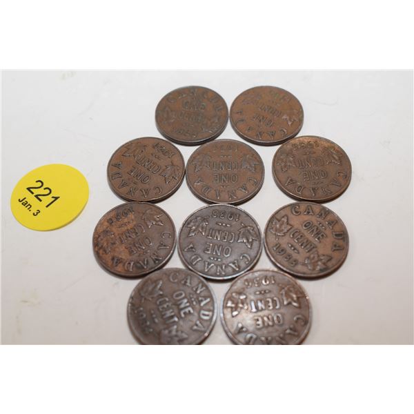 (12) King George Small Cents