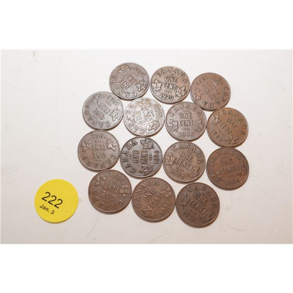 (14) King George Small Cents