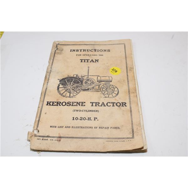 1918 Titan Tractor Manual