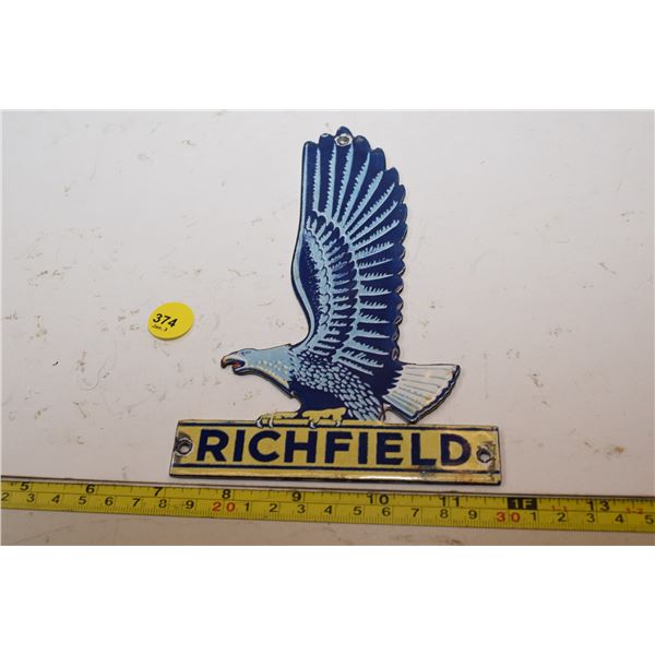 Richfield Gas Porcelain Fantasy Sign