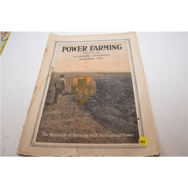 1917 Power Farming – Steam Tractors