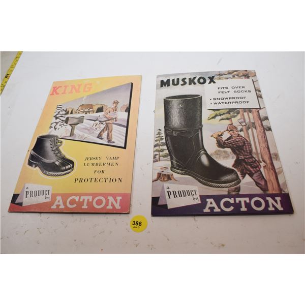 Acton Boots Cardboard Signs