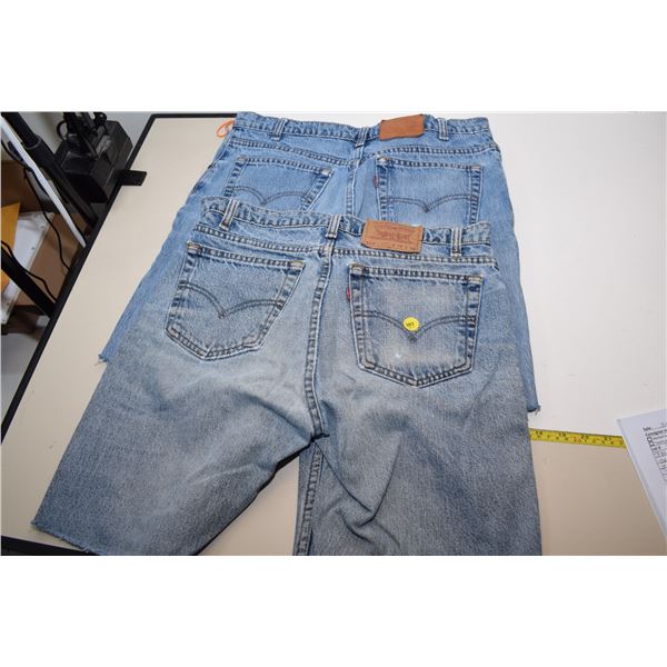 (2) Pair Levi Jeans Cut-Offs 34”