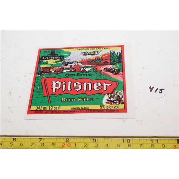 Pilsner Beer Decal