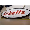 Image 1 : Porcelain Labatt’s Beer Sign (Saskatoon Brewery), Mounting Bracket