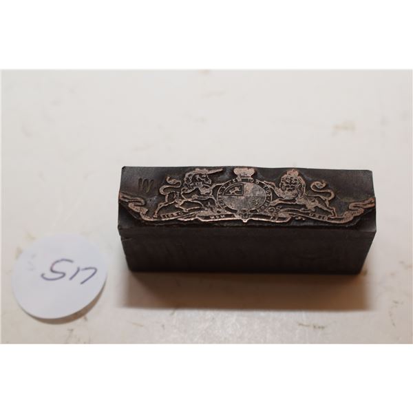 Canadian Coat of Arms Printing Block