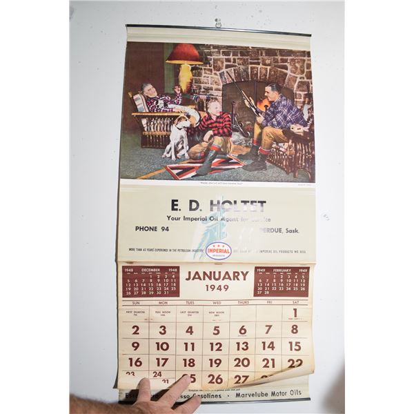 1949 Imperial 3 Star Hunting Calendar