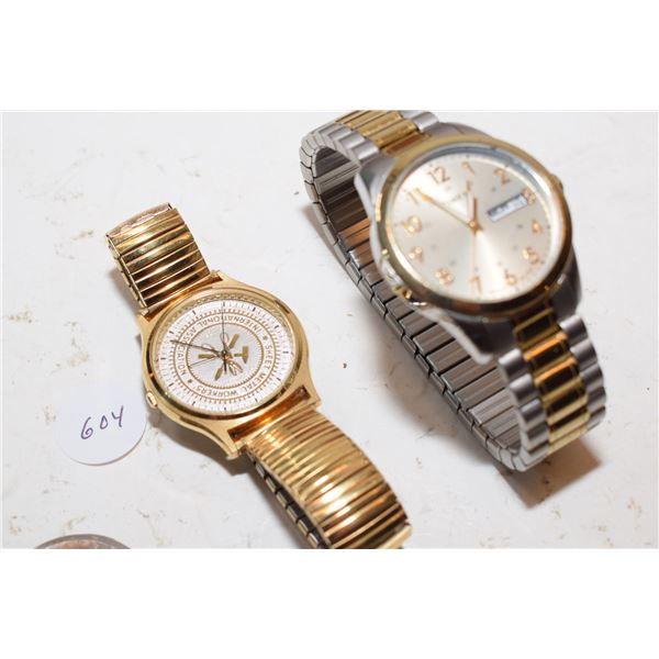 Timex Watch, Metal Workers Watch (Both Need Batteries)