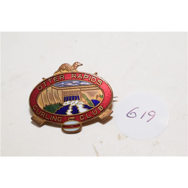 Antique Cloisonne Curling Pin