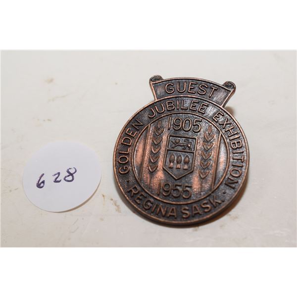 1955 Regina Sask Golden Jubilee Exhibition Guest Pin