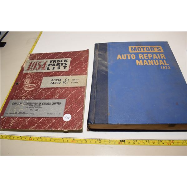 Dodge Fargo 1954 Parts Catalogue etc.
