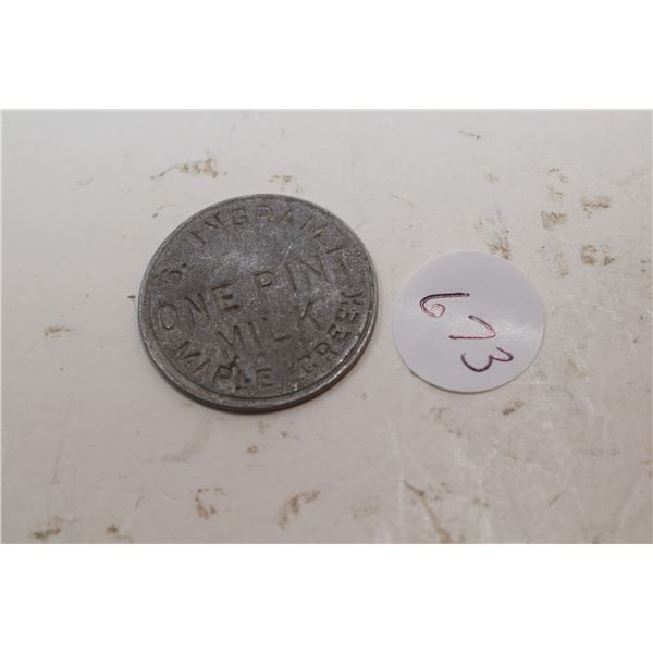 Antique Maple Creek Trade Store Token