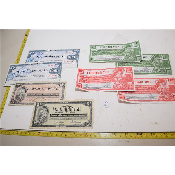 Canadian Tire Money etc.