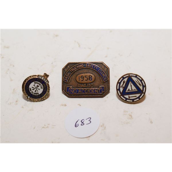 Union Pins, Driving Award