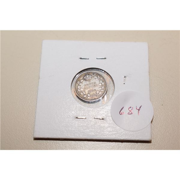 1920 Canadian 5 cent Coin