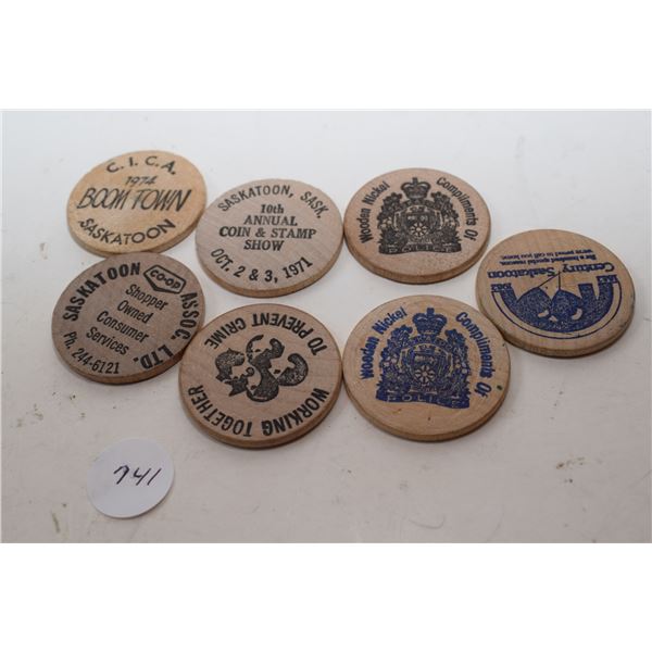 Lot of Wooden Nickels