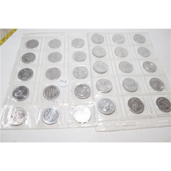 Shell Oil Famous Faces Tokens