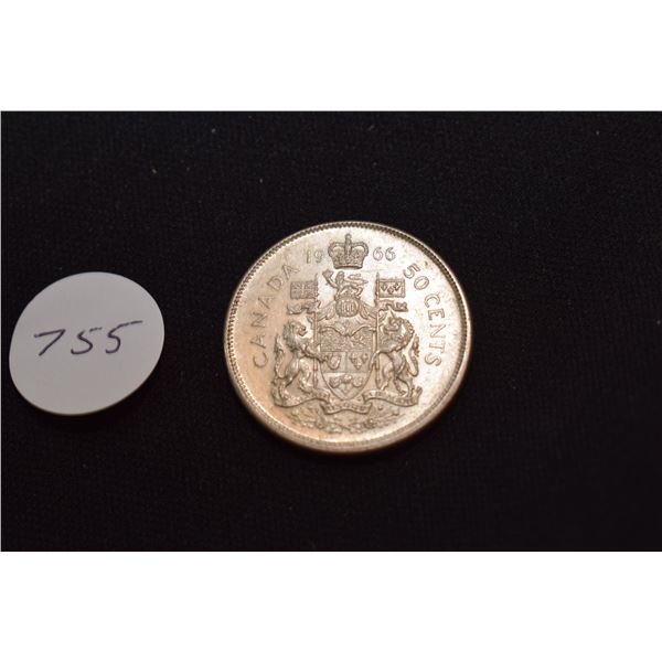 1966 Canadian Silver ½ Dollar