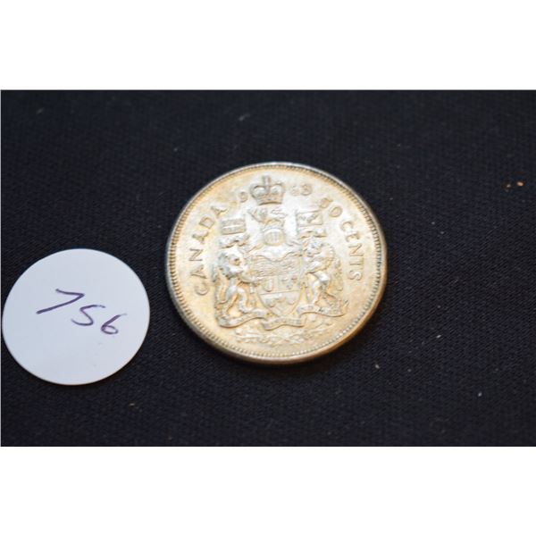 1963 Canadian Silver ½ Dollar