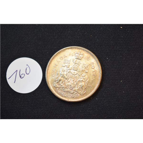 1965 Canadian Silver ½ Dollar