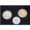Image 1 : 1962, 1953 Silver Canadian Quarters
