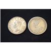 Image 2 : 1945, 1919 Silver Canadian Quarters