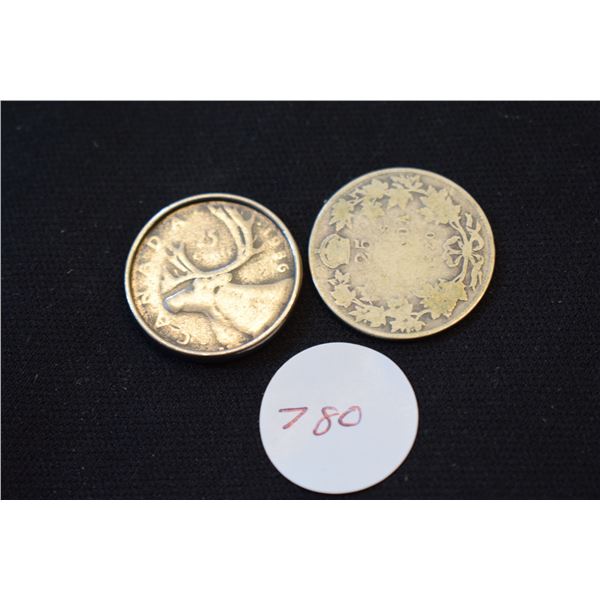 Weird Edge 1986, 1920 Silver Canadian Quarters