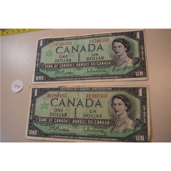 1967 Canadian $1 Banknotes