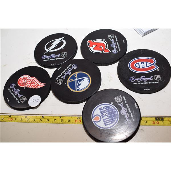 Hockey Puck Coasters