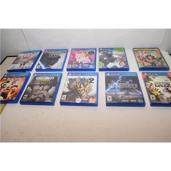 (10) Adult Owned PS4 Games