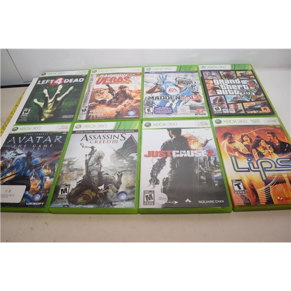 (8) Adult Owned Xbox 360 Games