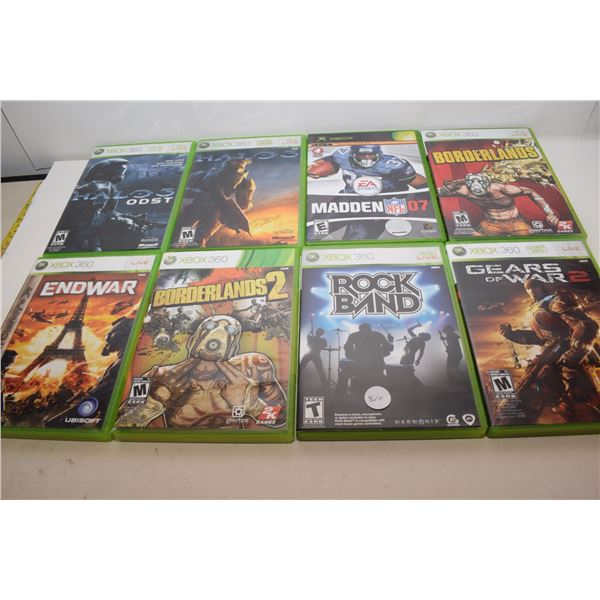 (8) Adult Owned Xbox 360 Games