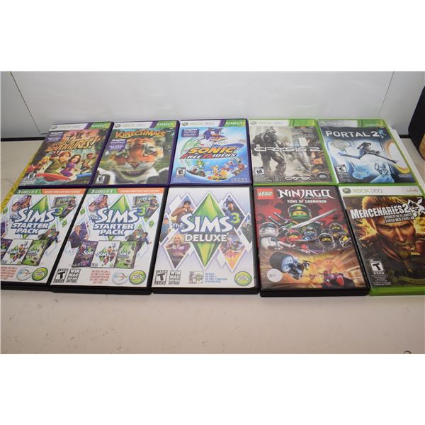 (6) Xbox 360 Games, (4) Computer Games