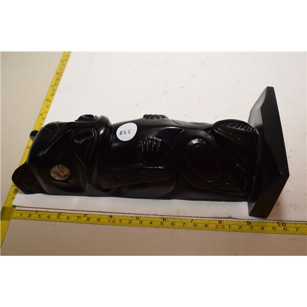 Indigenous Haida Art – Carved Black Slate Statue