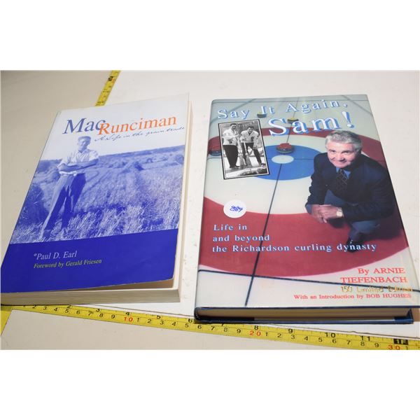 Book on Grain Trade, Book on Curling (Sam Richardson Signed)