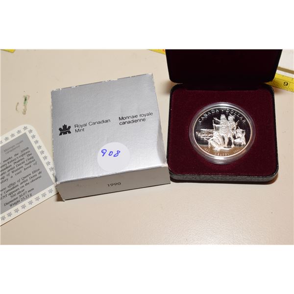 1990 Canadian Silver Dollar .500 Silver