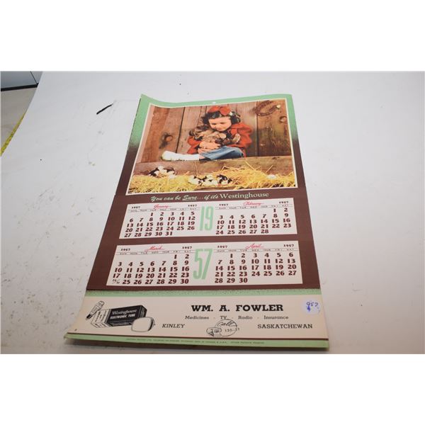 1957 Westing House Calendar