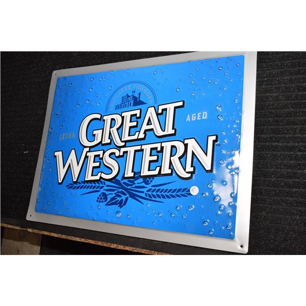 Tin Western Beer Sign