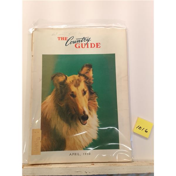 Lot # 1016: Vintage the Country Guide Magazine April 1950 - Iconic Lassie Collie Cover Art - Rare or