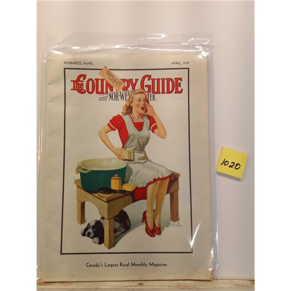 Lot # 1020: April 1941 Country Guide - Shocked Housewife Cover by Raymond Whalen - Iconic wartime is