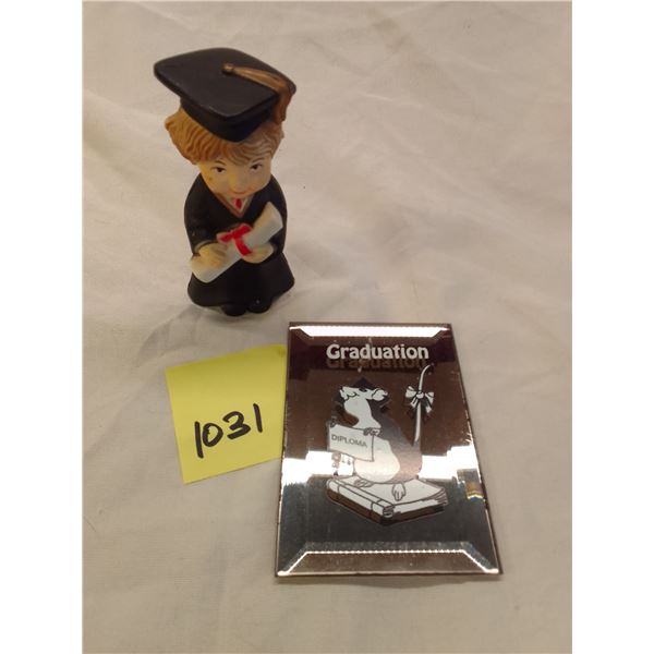 Lot # 1031: Vintage Graduation Figurines: Cute Graduate figurine with Diploma with small "Graduation
