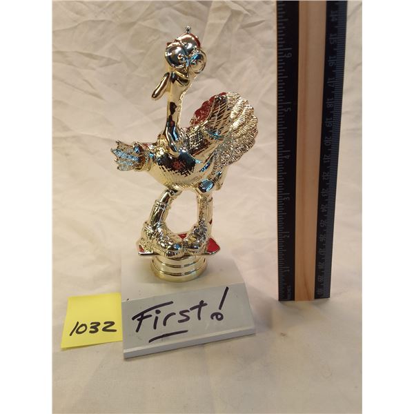 Lot # 1032 "Golden Turkey Trophy: 'First!' Place Award Figurine"