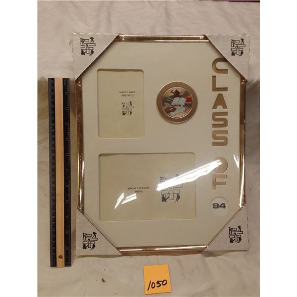 Lot # 1050: Vintage 1994 Class of '94 Graduation Photo Frame - Silver Octagonal Double Picture Colla