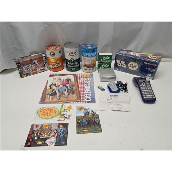 3 unopened tin cans, harley davidson. 55 team caliber misc