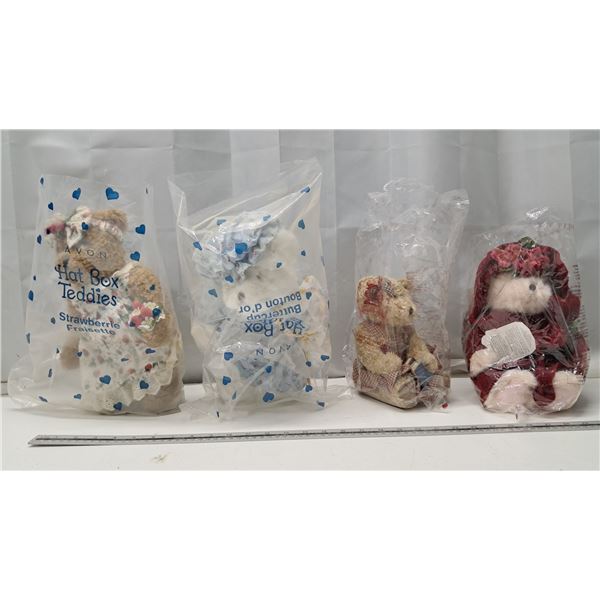 4 avon bears (in original bags)