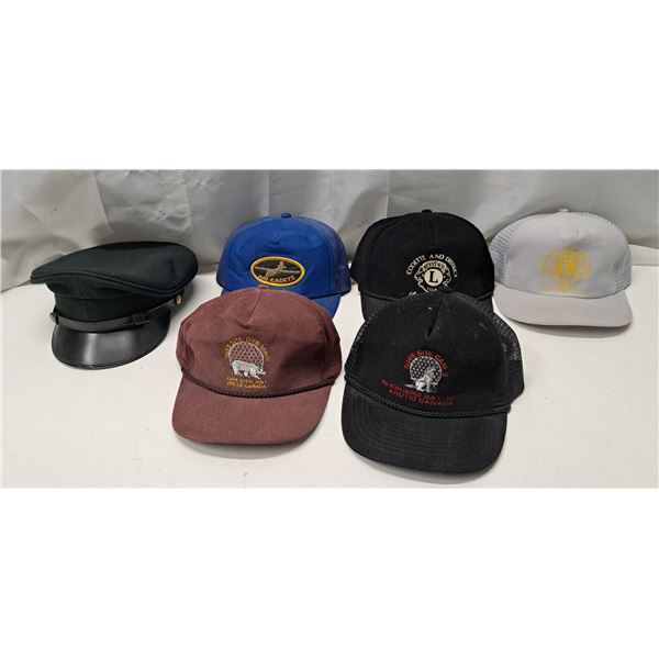 1 captain hat + 5 regular caps