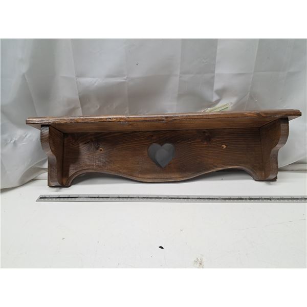 dark brown wooden shelf oak
