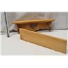Image 2 : two small oak wooden shelves